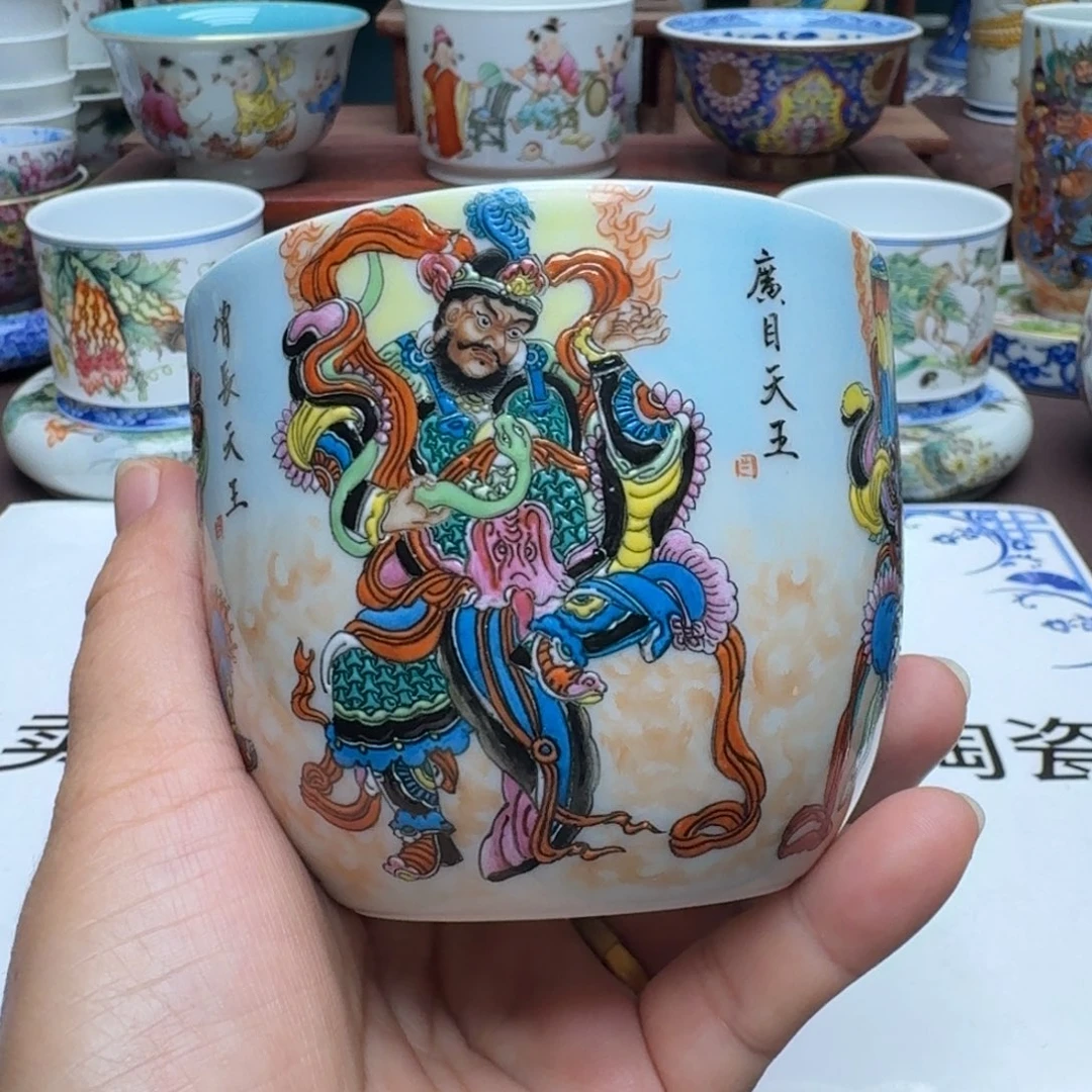 无***虾景德镇手工手绘展示