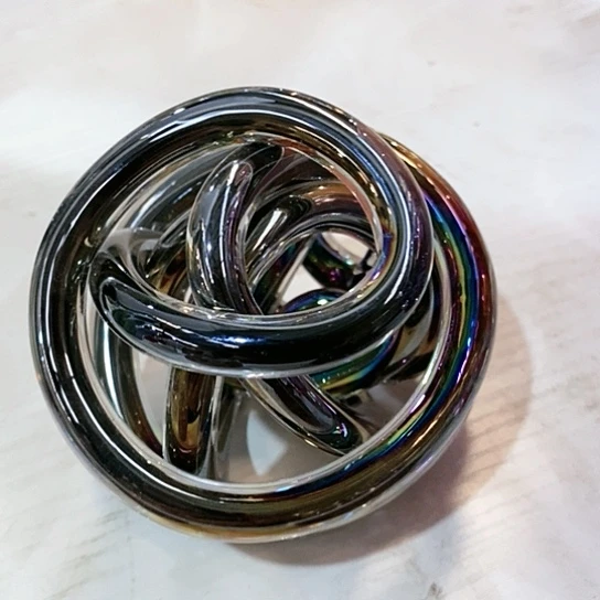 无铅玻璃电镀琉璃毛线团花瓶