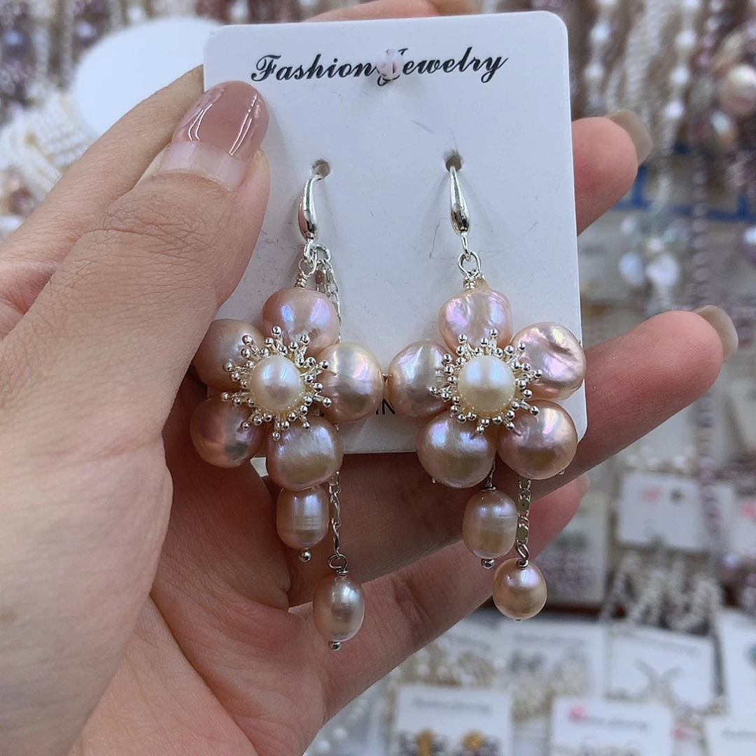 项链银S925镶嵌淡水珍珠