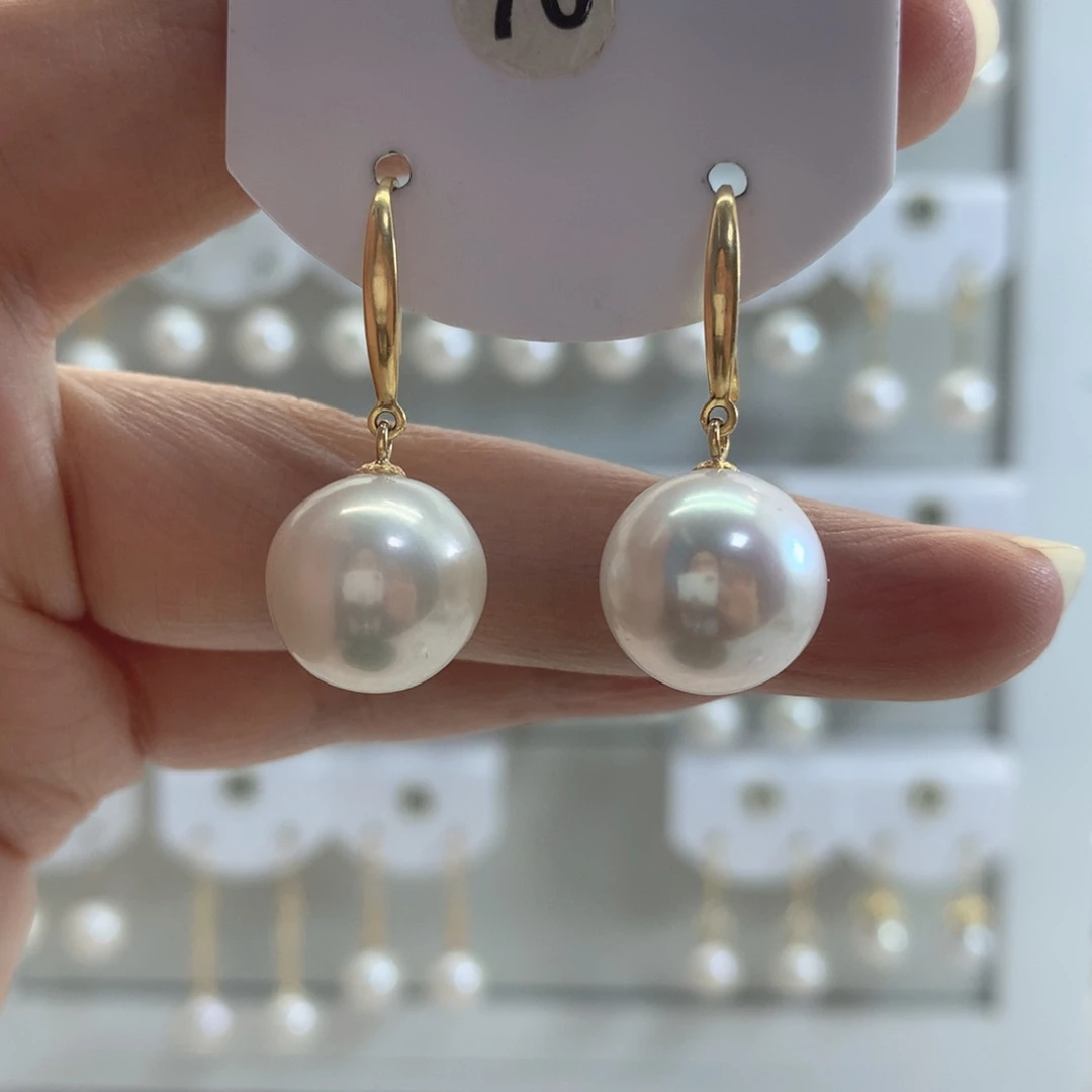 淡水珍珠耳饰银S925镶嵌