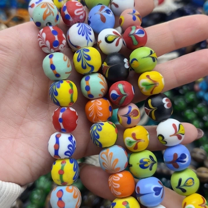 颈饰琉璃琉璃琉璃西亚手绘小花花