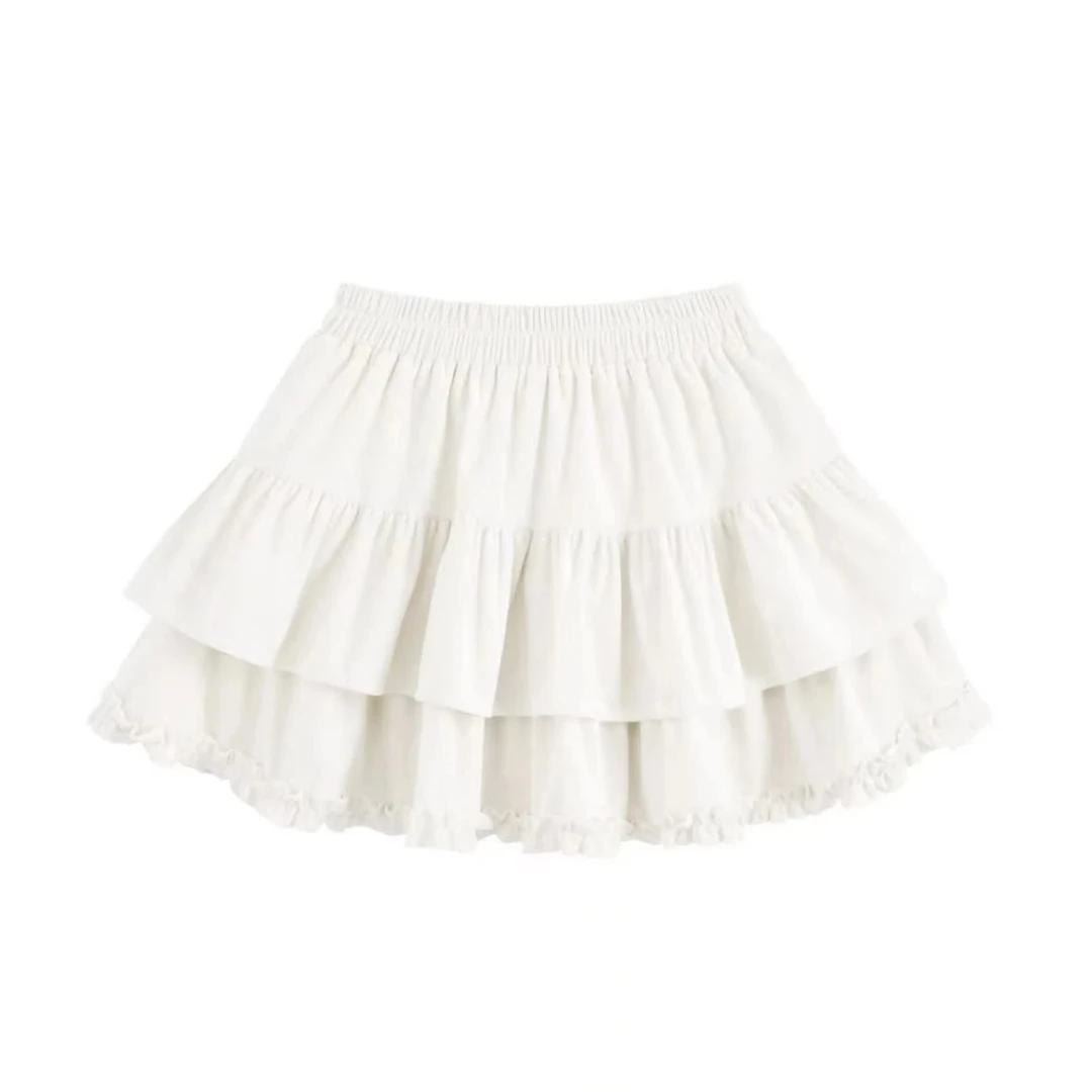 ins新款春夏季甜美森系蛋糕裙高腰半身裙A字蓬蓬裙短裙女