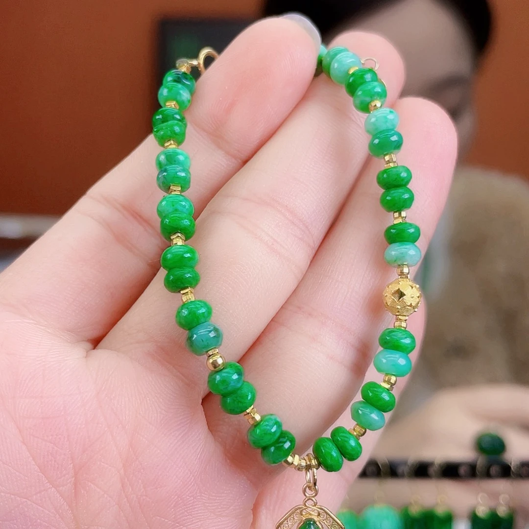 翡翠银S925镶嵌耳饰