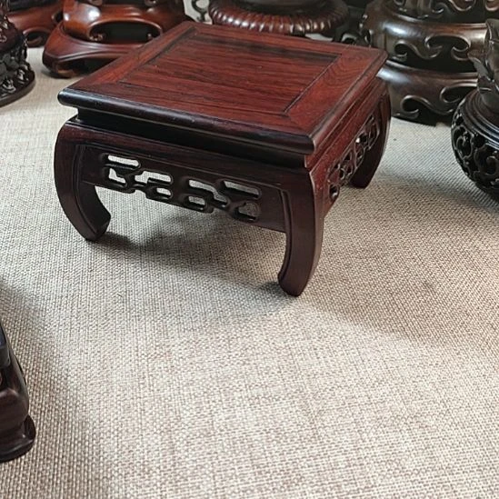 木红酸枝正方底座13✘13