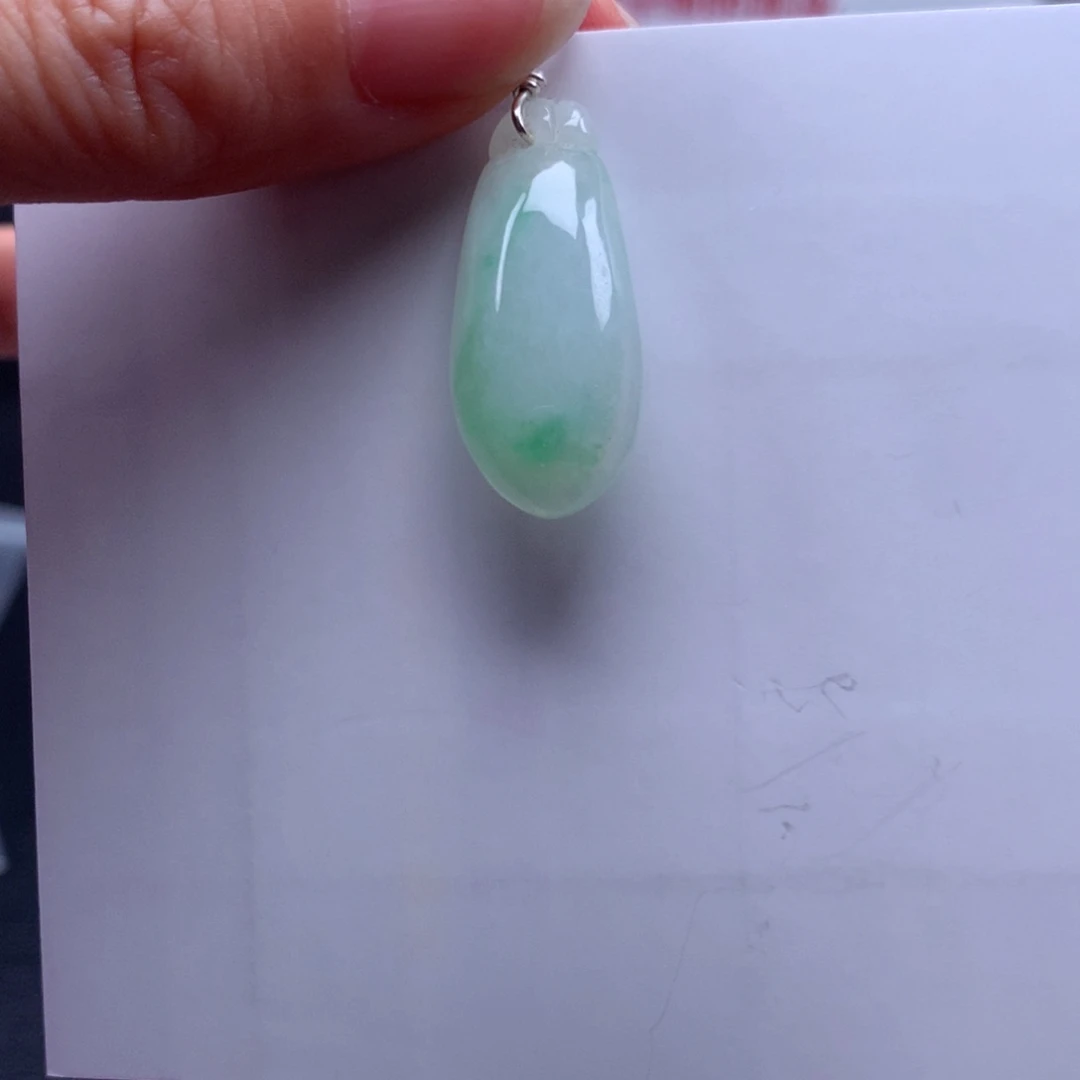 翡翠银S925镀金镶嵌颈饰