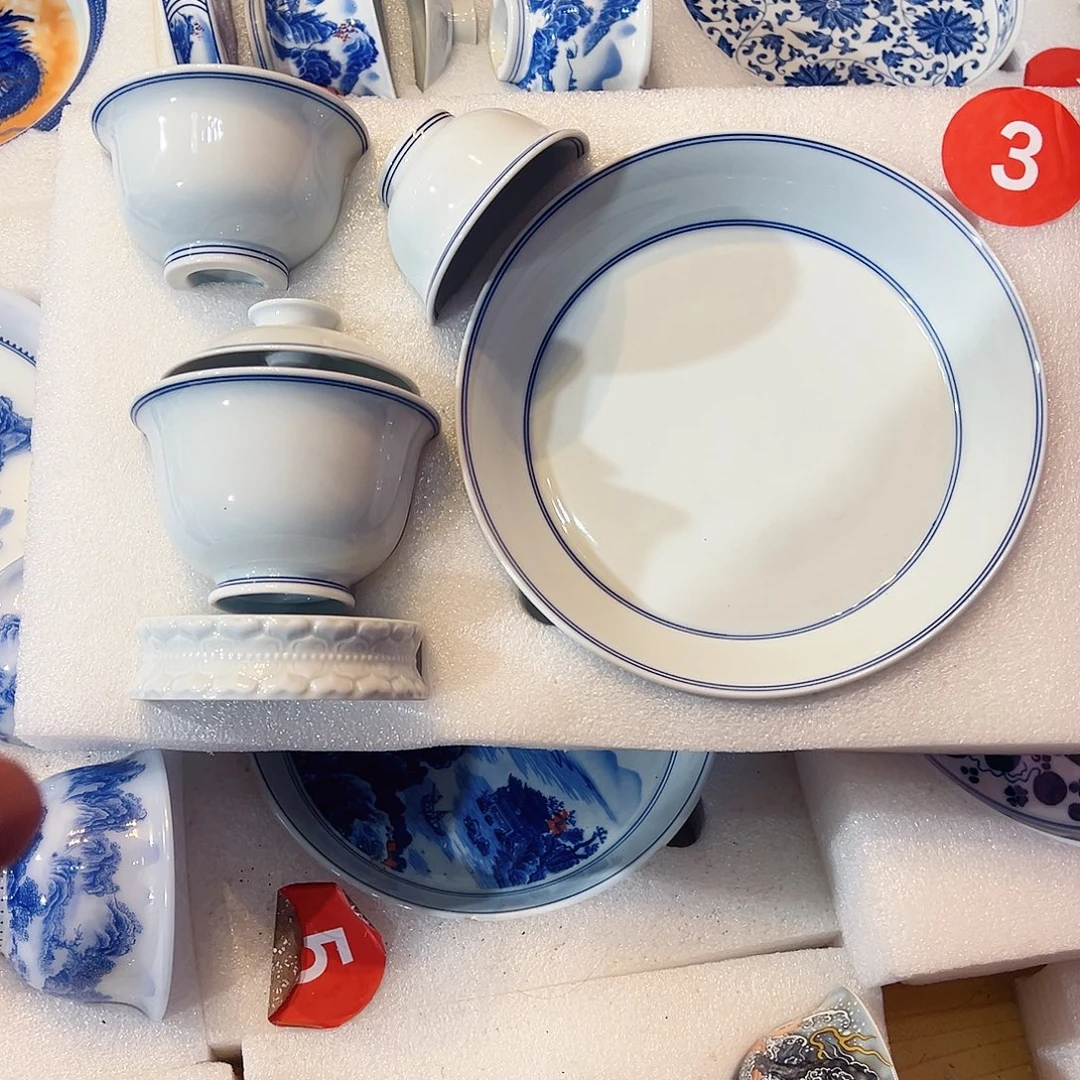 春***暖玉华瓷纯白胎五件套