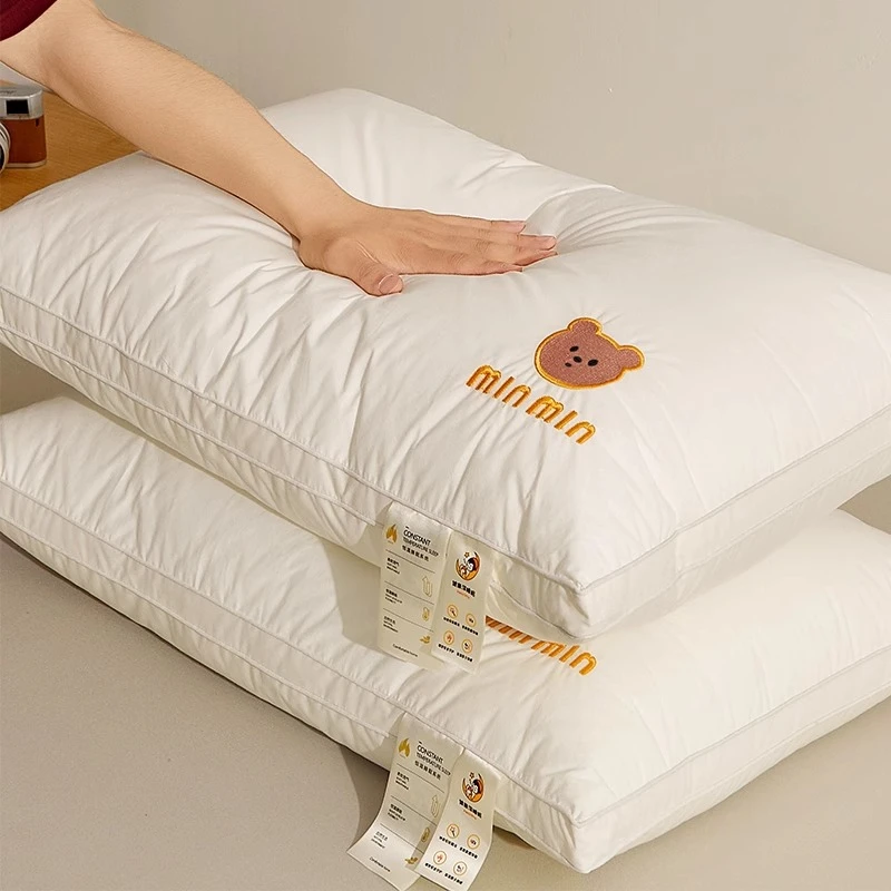 A类全棉抗菌酒店枕头枕芯成人家用护颈椎助睡眠专用学生宿舍单人2