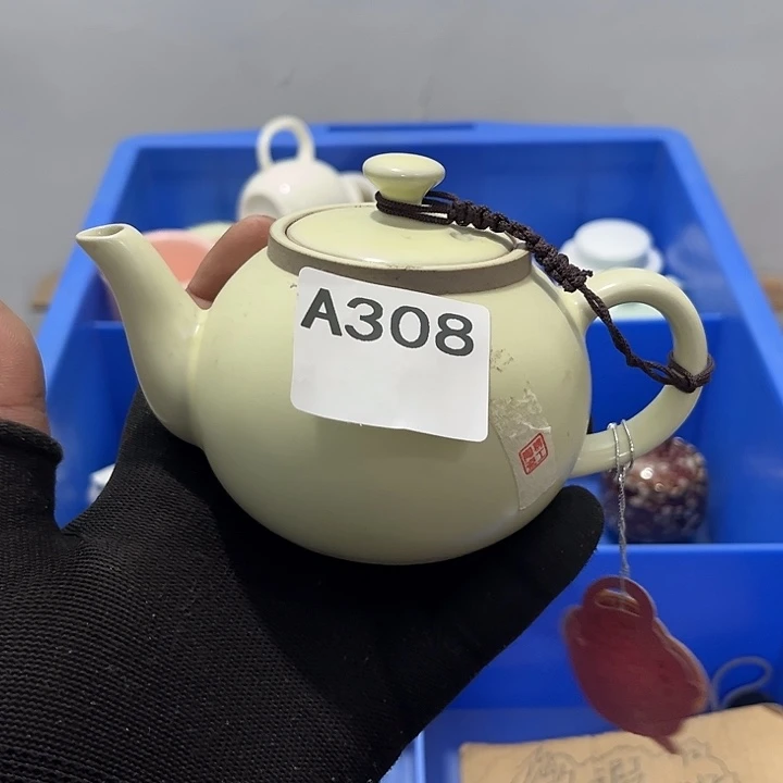 暖***橙瓷片默认微瑕瓷器、茶具、壶、摆件，介意勿拍