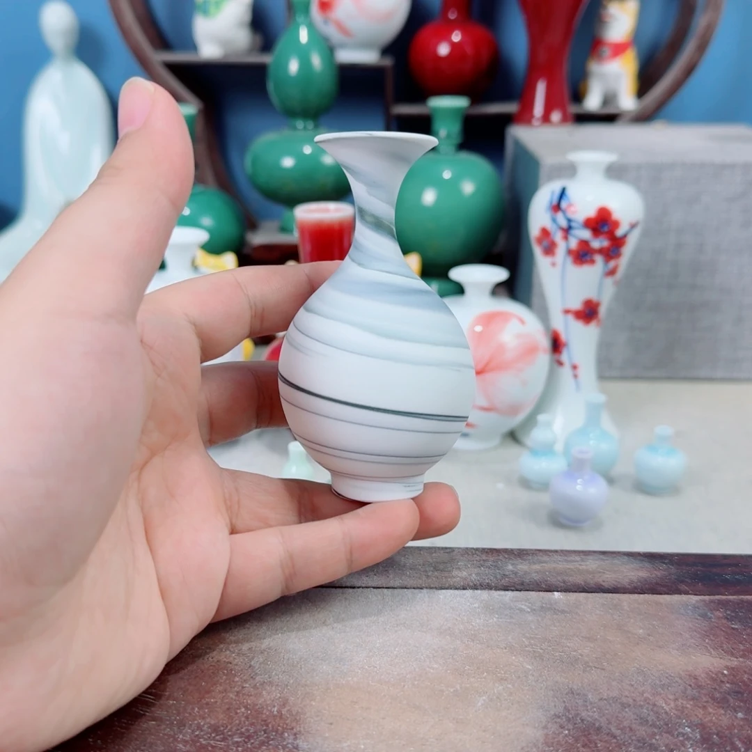 陶瓷手工小花器摆件
