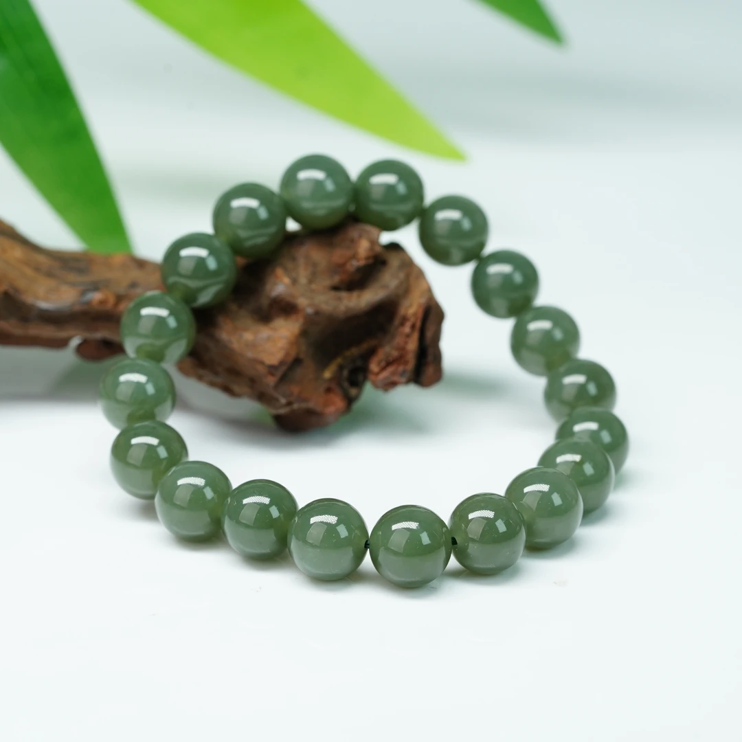 【小北严选】 和田玉单圈手串约9.5mm【多样性发一件】AH09X753