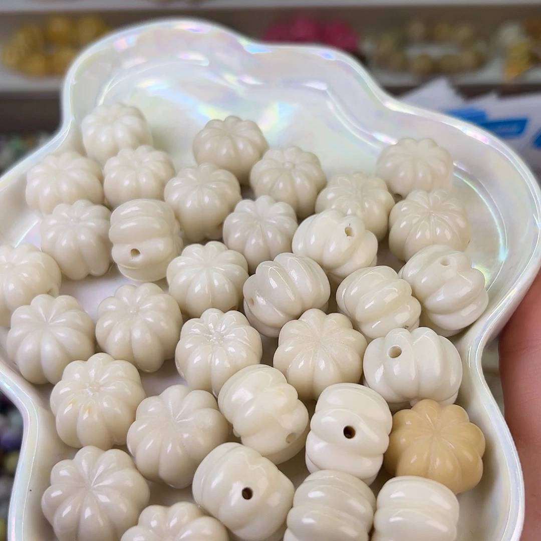菩提根/象牙果吊坠瑕疵白南瓜10颗