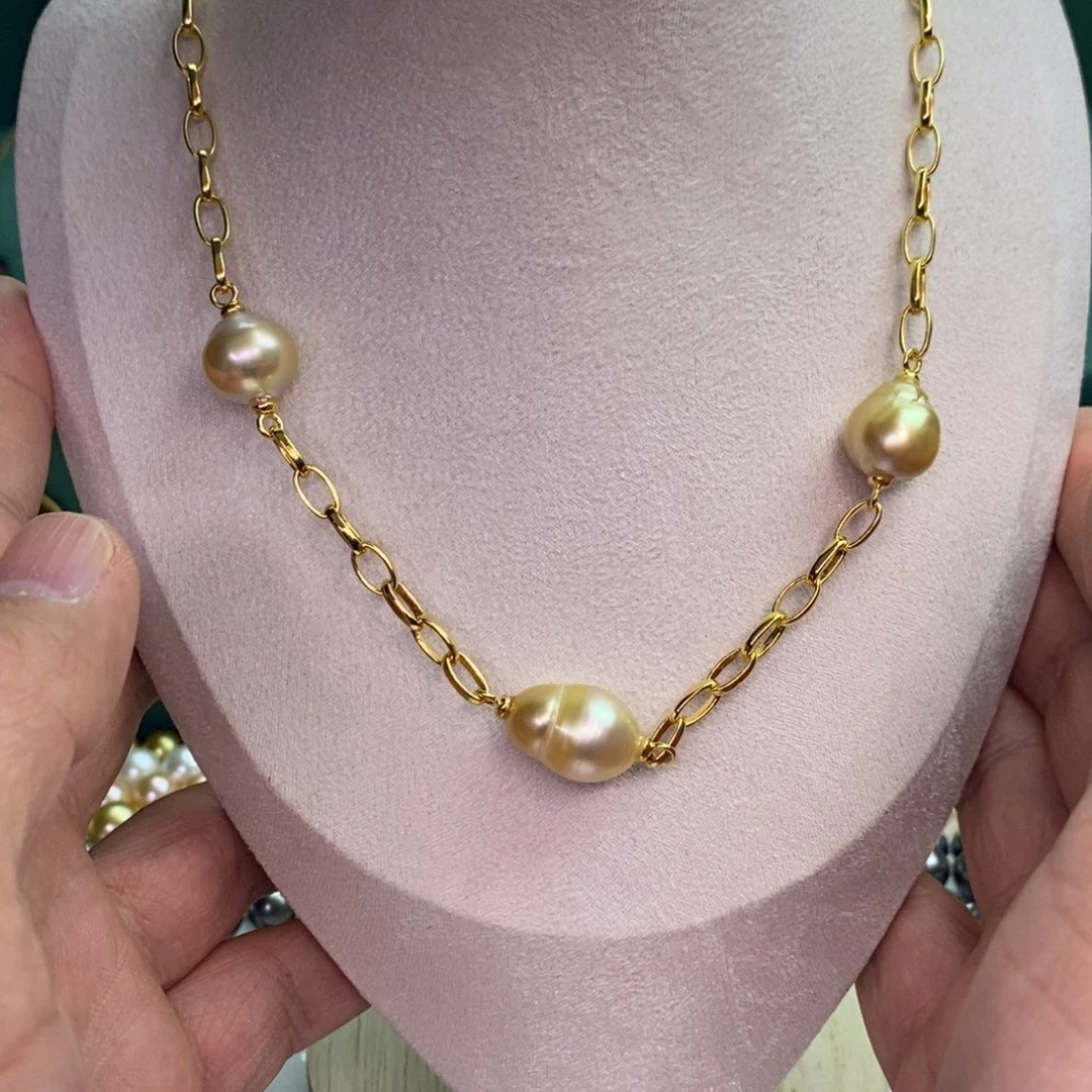 颈饰银S925镶嵌海水珍珠