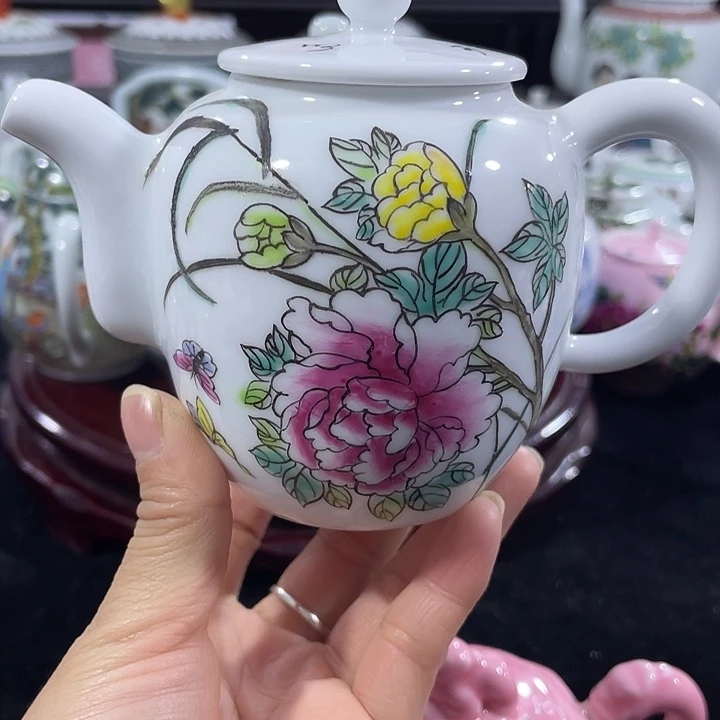 景德镇陶瓷手绘茶壶