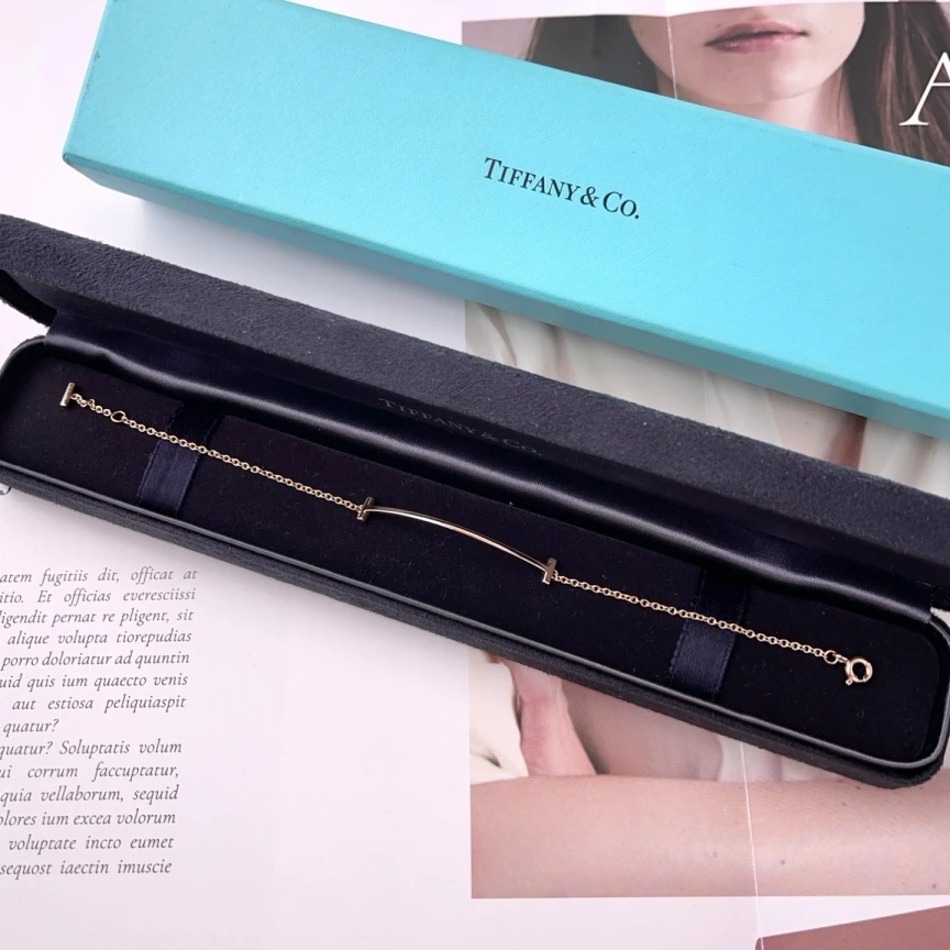 95新 Tiffany & Co./蒂芙尼 笑脸手链/链长17.5cm/0413