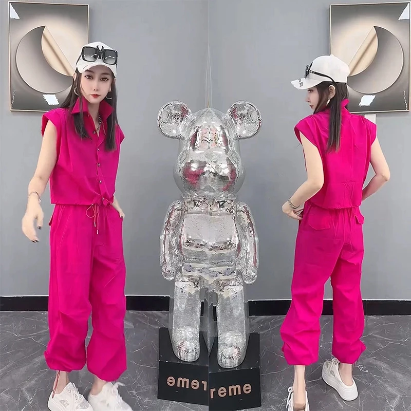 2025新款薄款洋气防晒套装女潮流运动减龄阔腿夏季速干防晒两件套