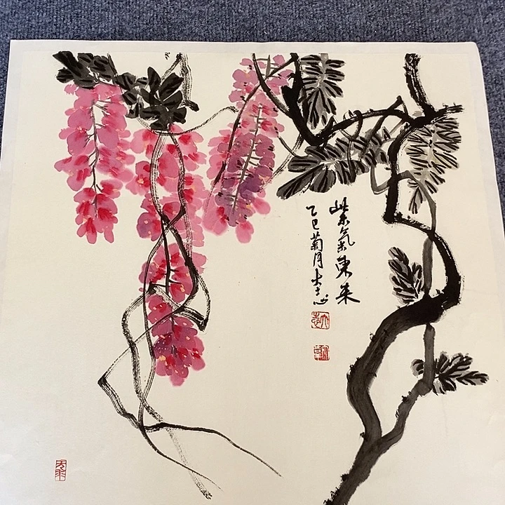 国画纯手绘国画写意作品50*50