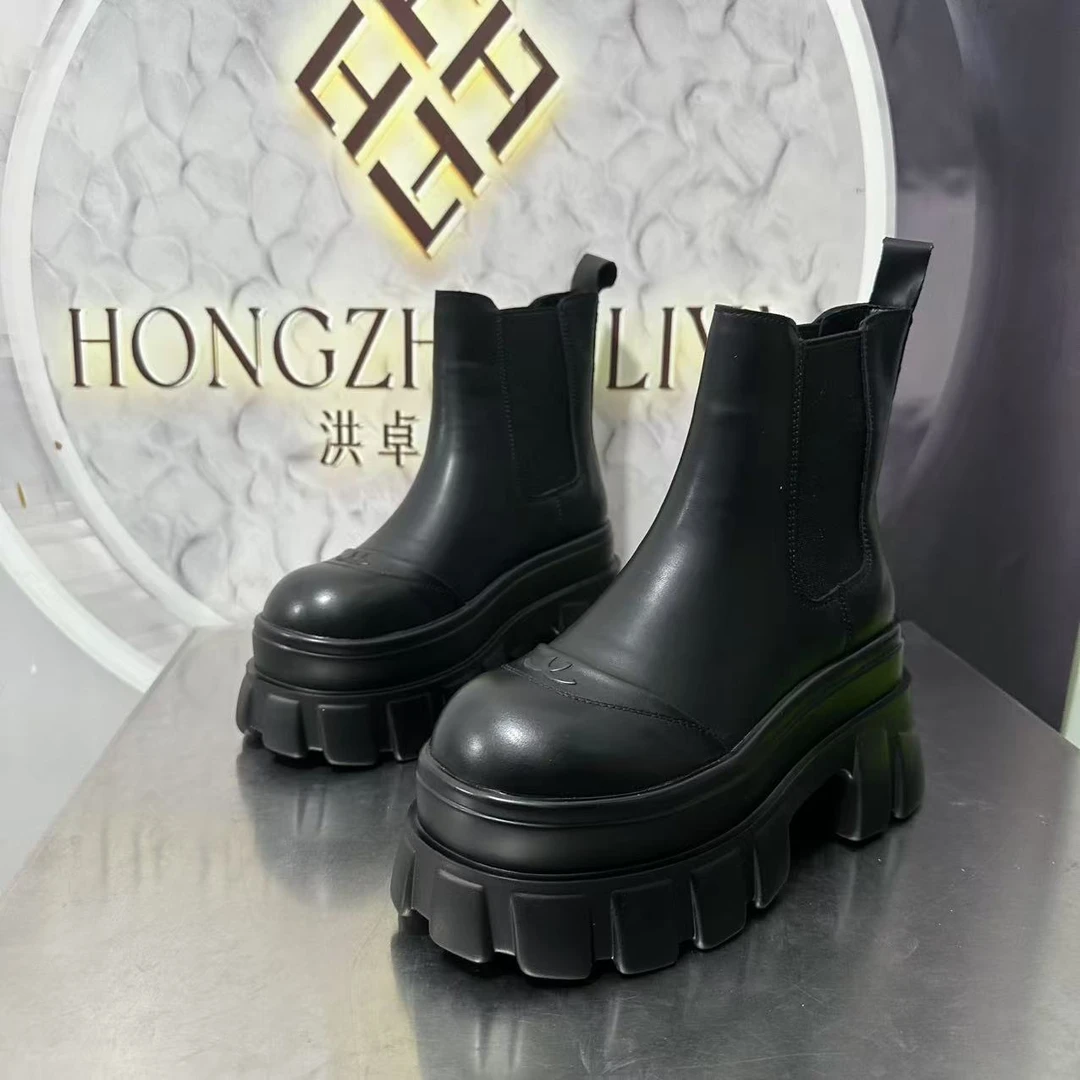 866-5绒里女厚底冬季秋冬马丁靴女鞋圆头女士系带英伦风休闲