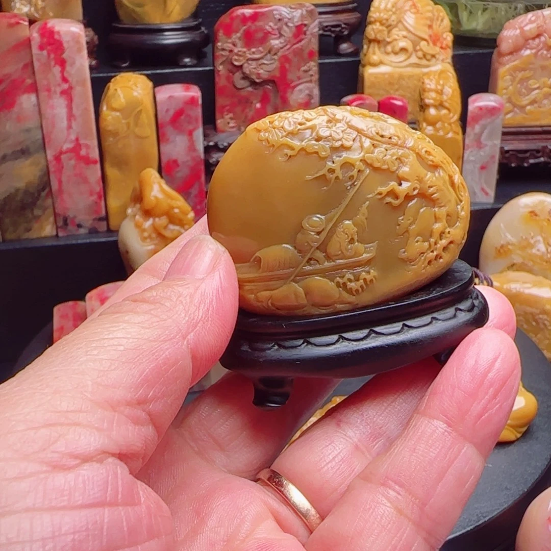 昌化石田黄石摆件