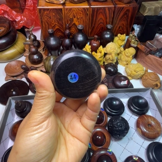 老***许乌木紫光檀木料底坐