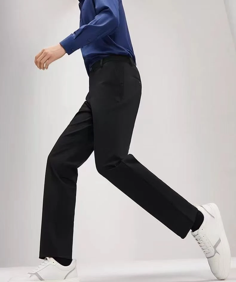 四面弹！春秋款男士薄款休闲裤！立体裁剪四面弹力！直筒宽松版-5