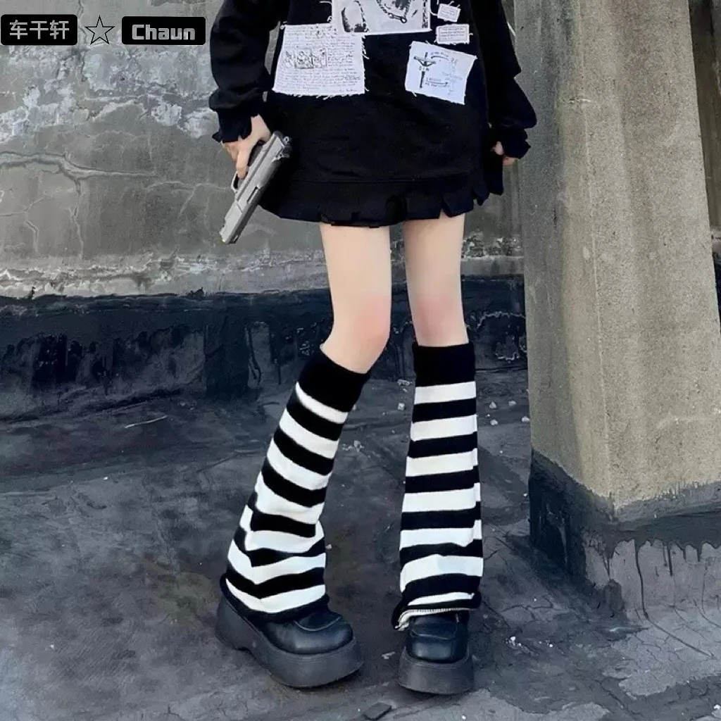 袜套女春秋款芭蕾风堆堆袜少女lolita花边条纹喇叭白色长筒袜子