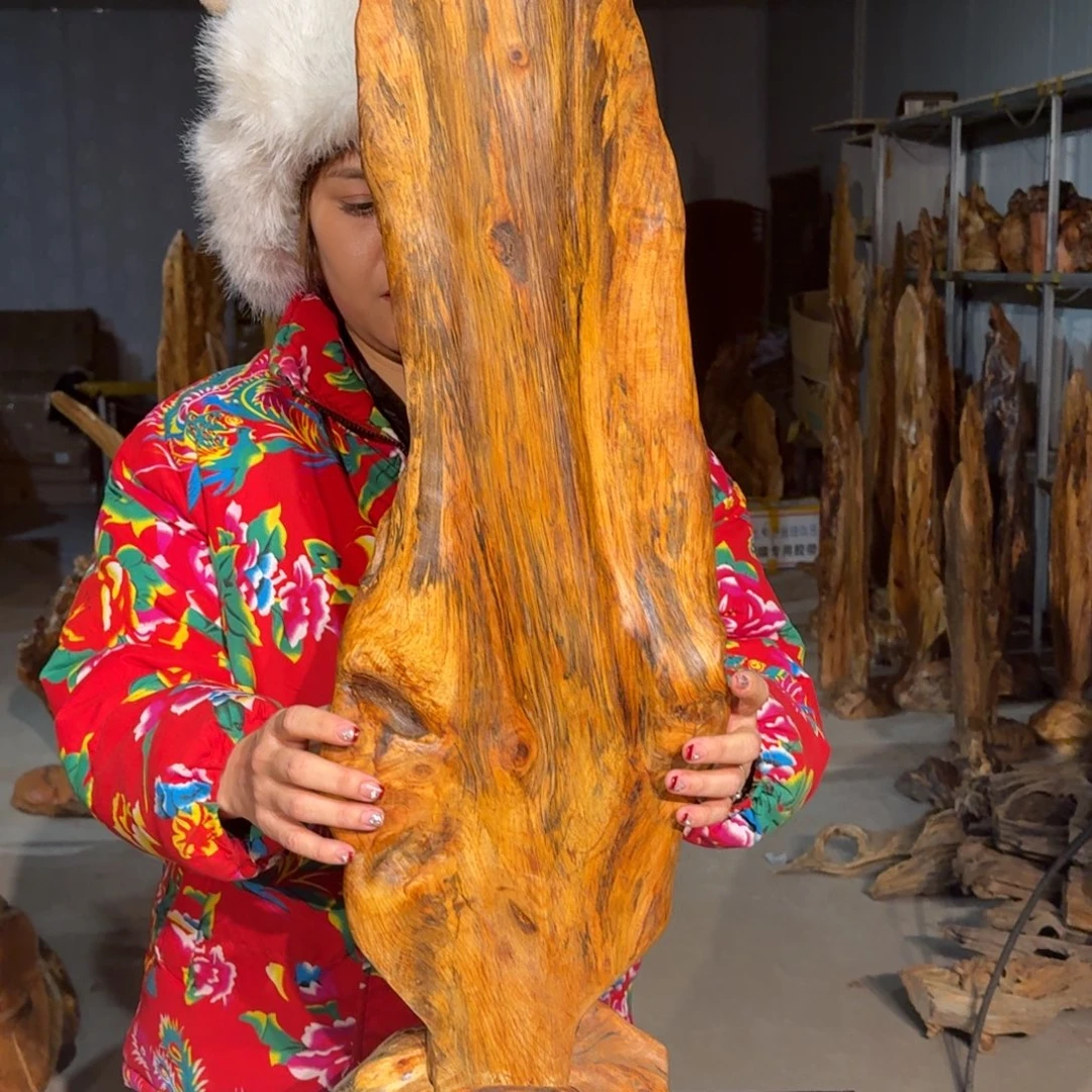 友***好木佳友琥珀木摆件10