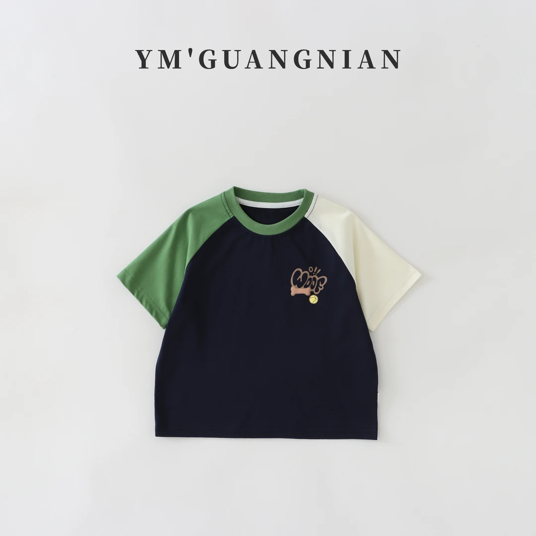 【幼棉光年】夏季男童休闲百搭印花T恤圆领1220656
