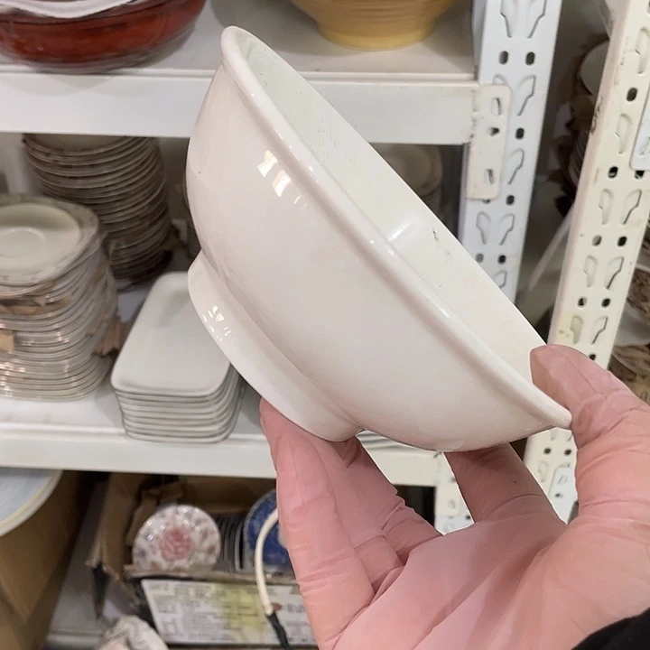 瓷片强化瓷高足碗6个 微瑕