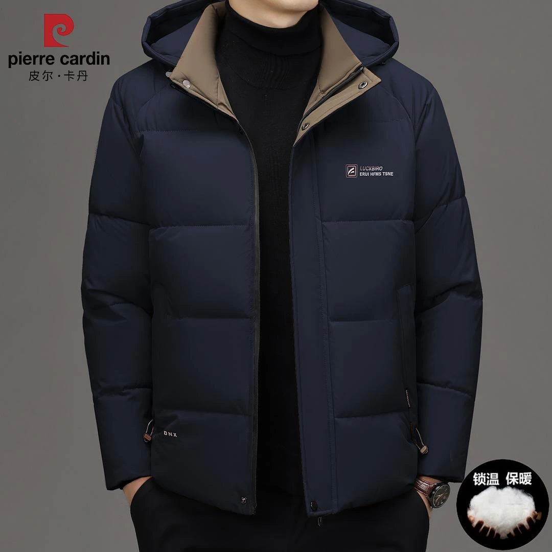 皮尔卡丹冬季爆款高档男士休闲加厚棉服可拆帽男款棉衣外套棉袄男