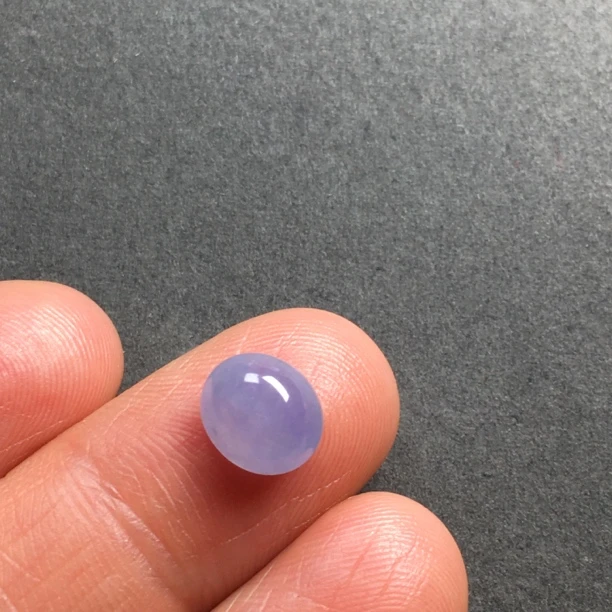 尺寸8.1-7.1-4.4天然缅甸翡翠紫罗兰蛋面戒指宝手链盘缠时尚气质