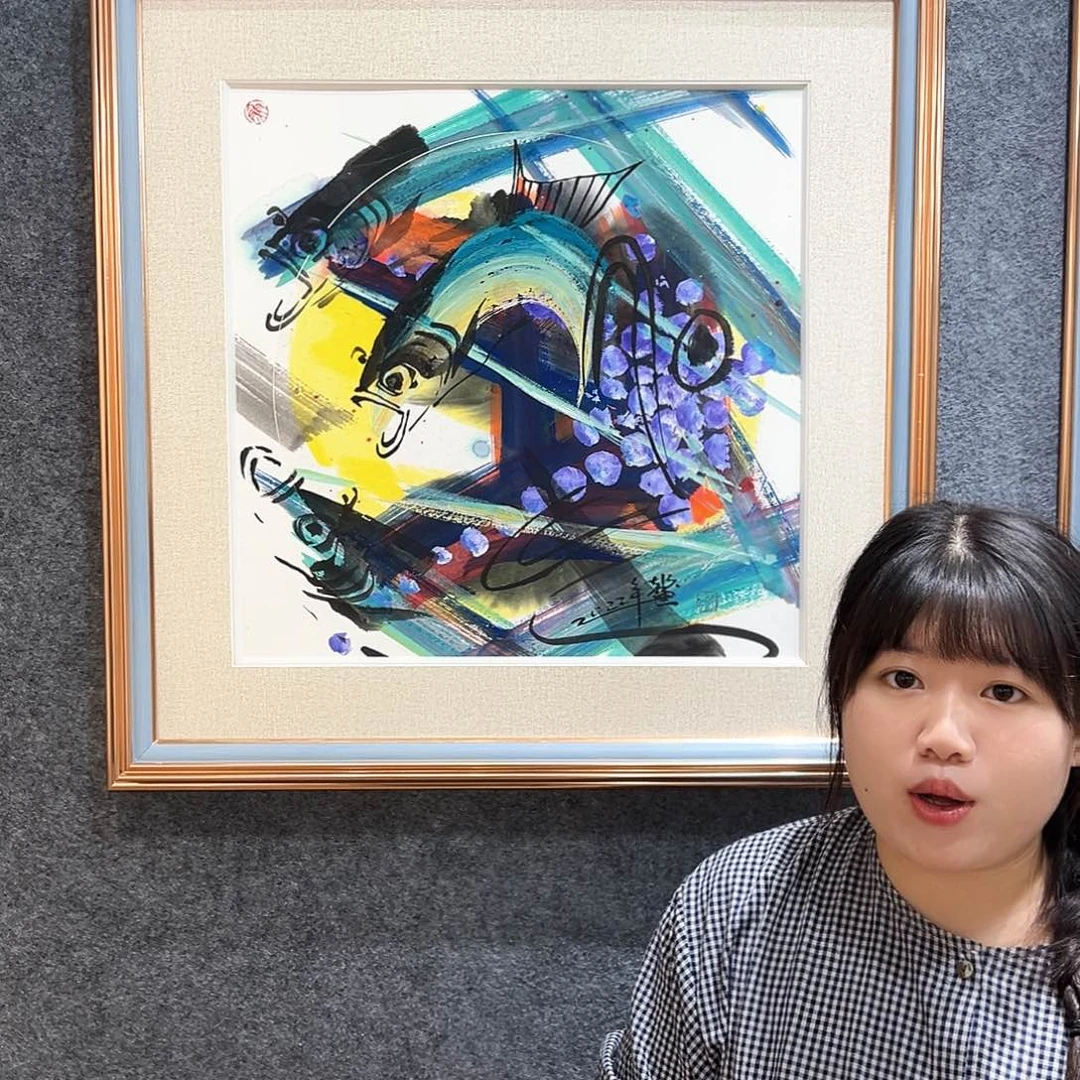 国画纯手绘画心原创