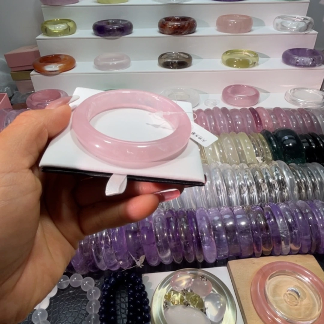 手镯水晶未镶嵌手镯52.8圈口16号