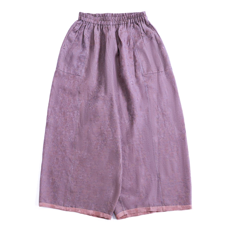 「紫萝裤」乐锦坊复古中国风原创手工设计中式日常百搭长款汉服裤子