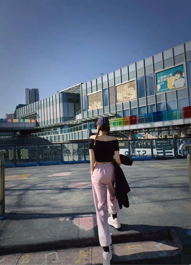 束腿高腰休闲卫裤