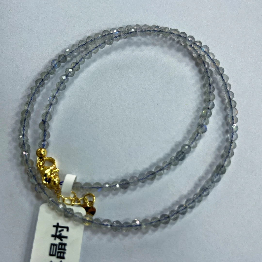 D116天然灰月光项链