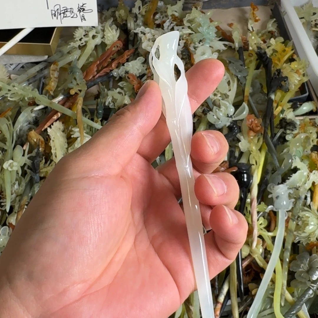 未镶嵌蛇纹石玉发饰