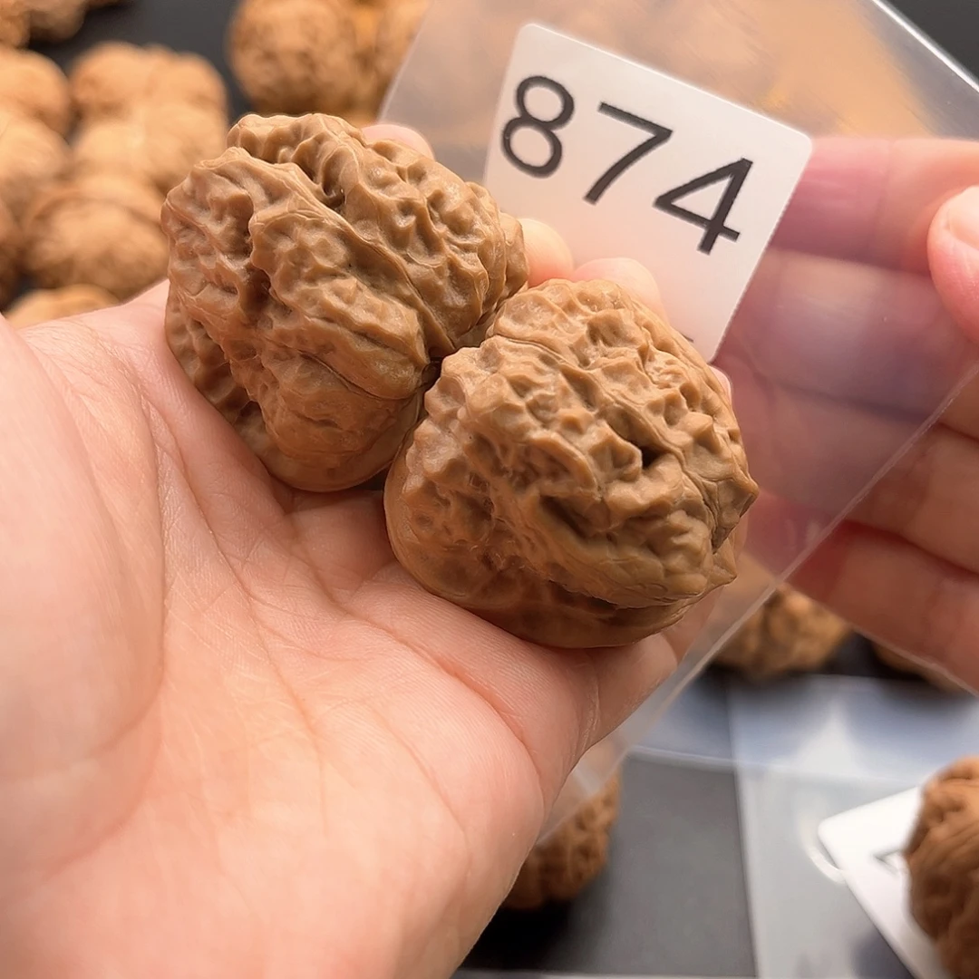 尘***枍把件文玩核桃蛙蛙全品39度42