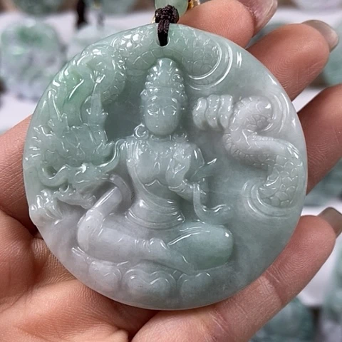 翡翠颈饰未镶嵌玉龙观音福利