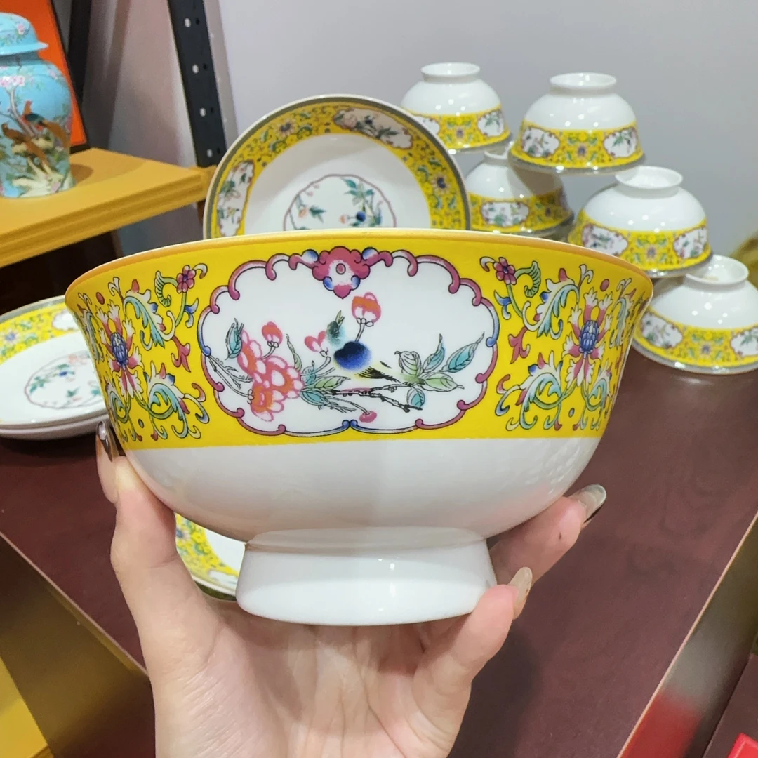 金地开窗珐琅彩6英寸面碗（一个）