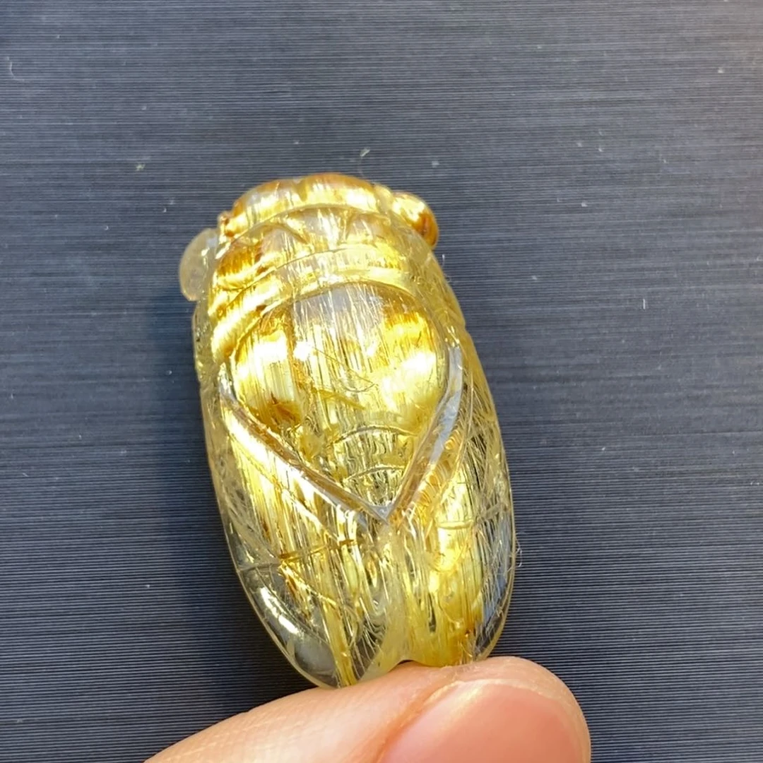 颈饰未镶嵌水晶钛晶知了