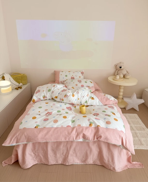 全棉双层纱可爱风幼儿园小清新四件套