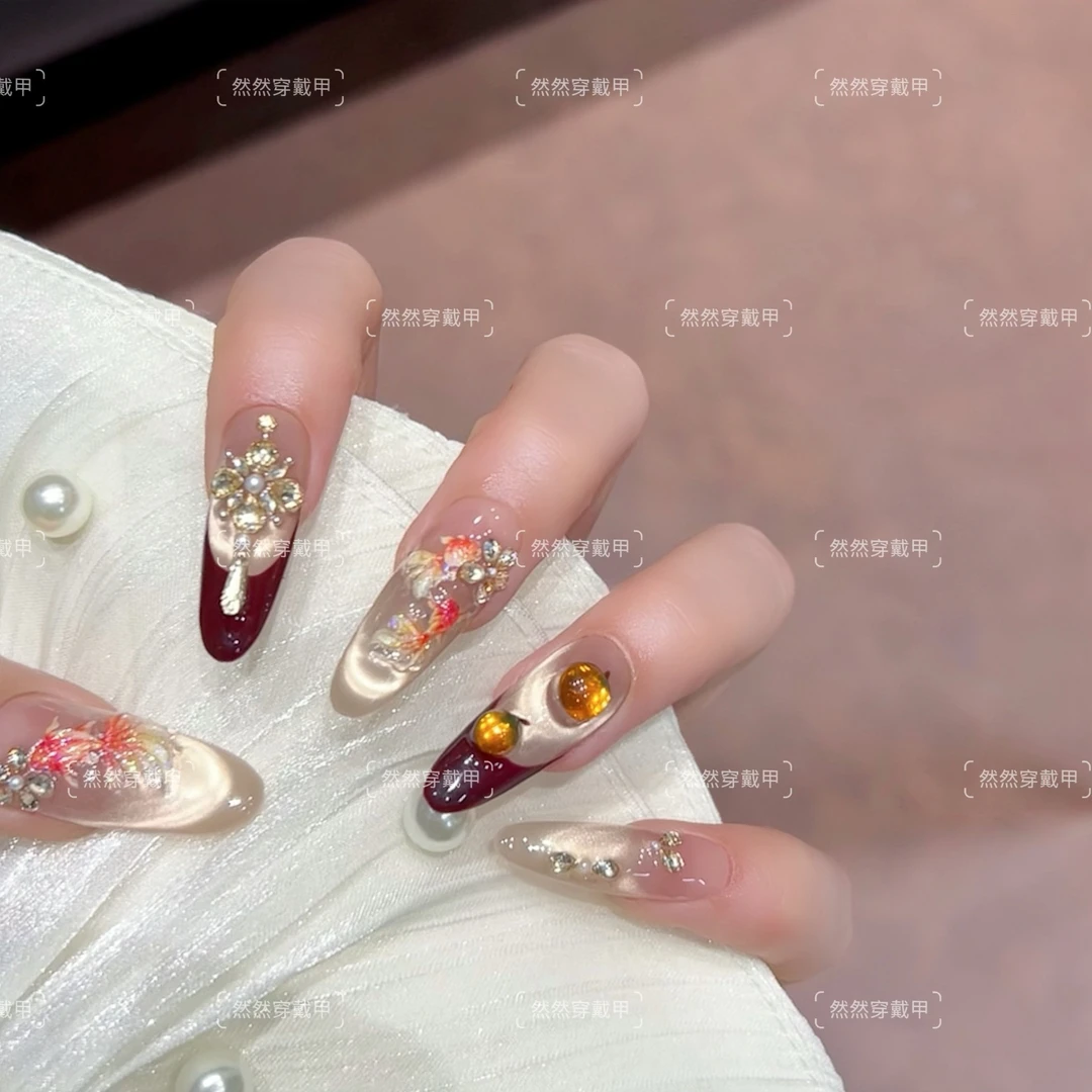 【好柿发生】ranran纯手工穿戴甲白显白高级10片可重复佩戴现货