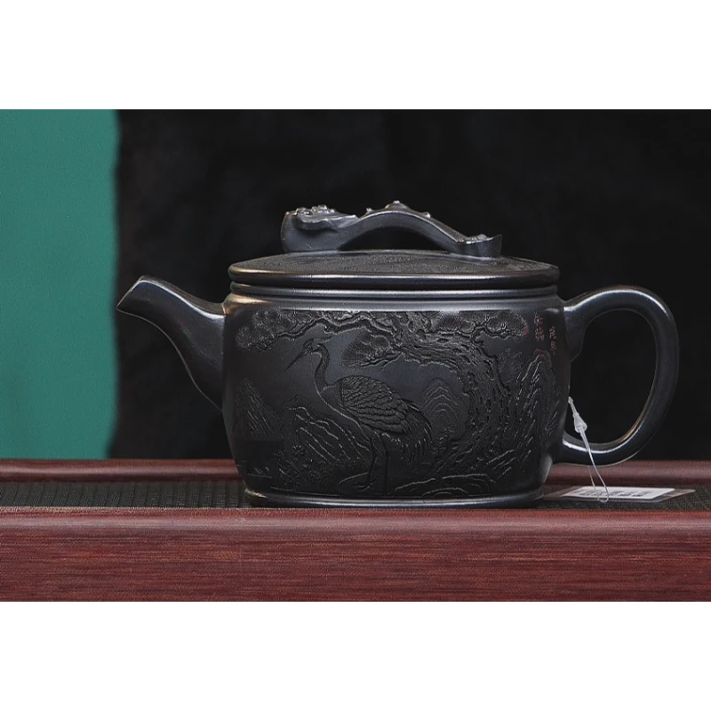 宜兴紫砂 如意汉瓦 石黄 李恒敏 400cc