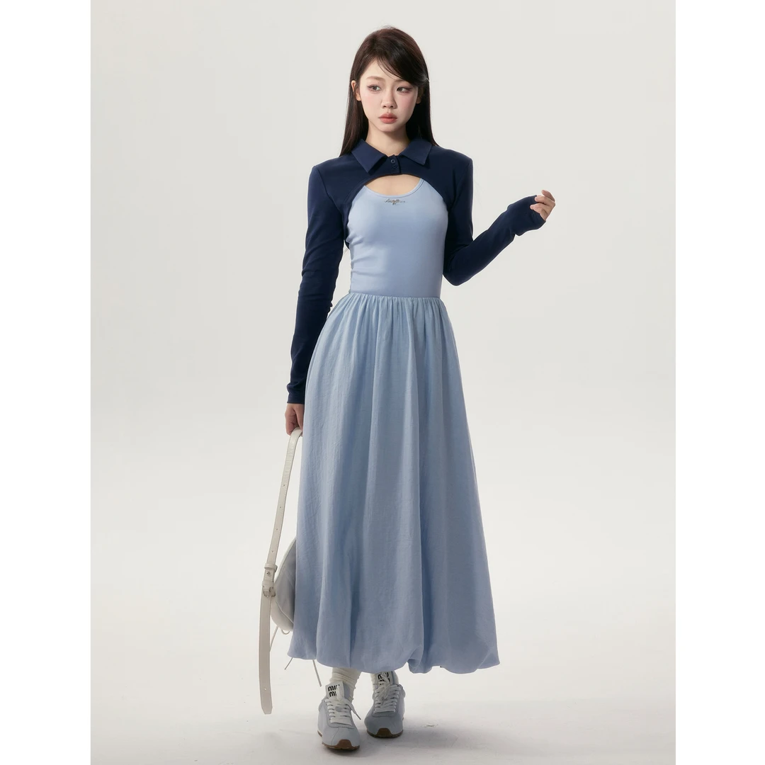 【小野莓】韩版翻领时尚复古高级感百搭精致针织开衫-清清BT17048