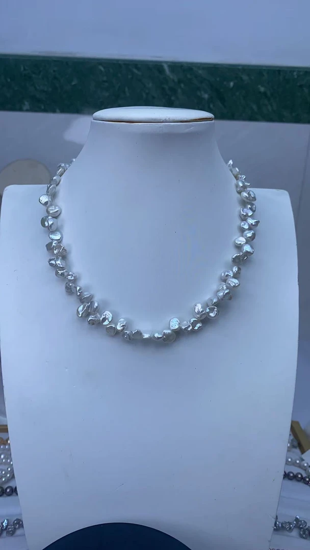 合金项链 136白花瓣极光冷白光时尚百搭7-8mm