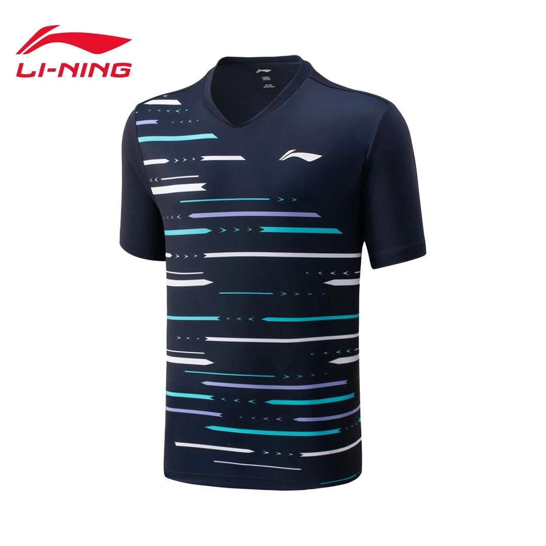 李宁男女款羽毛球系列舒适透气针织羽毛球比赛服运动服