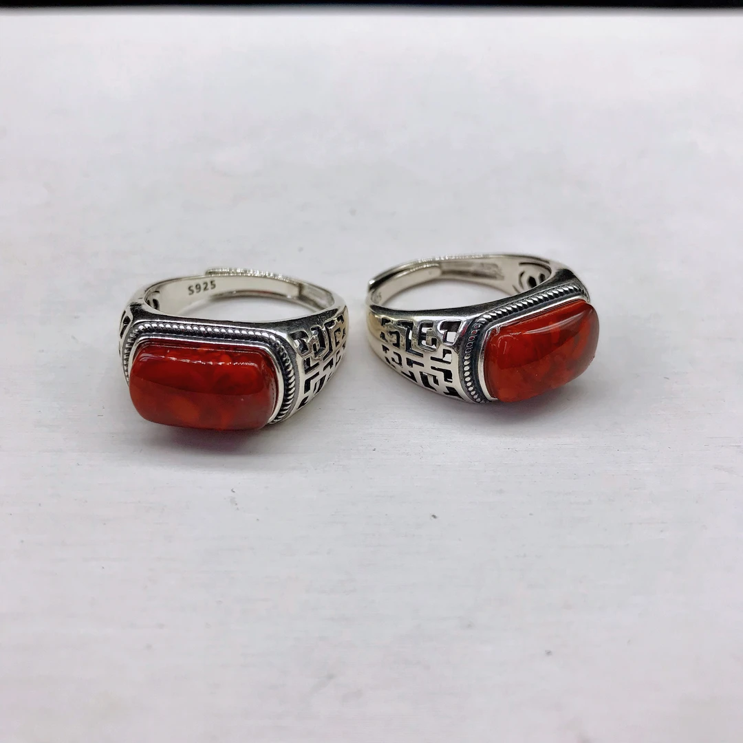 【小雪】南红四川瓦西精品牛血红马鞍戒指（多样式发其一）