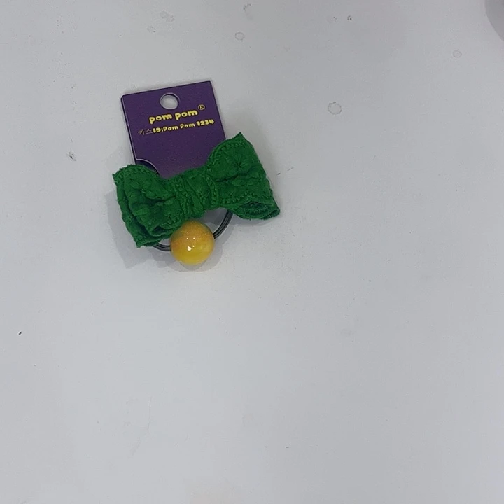 布艺铁合金绿色蝴蝶结yig
