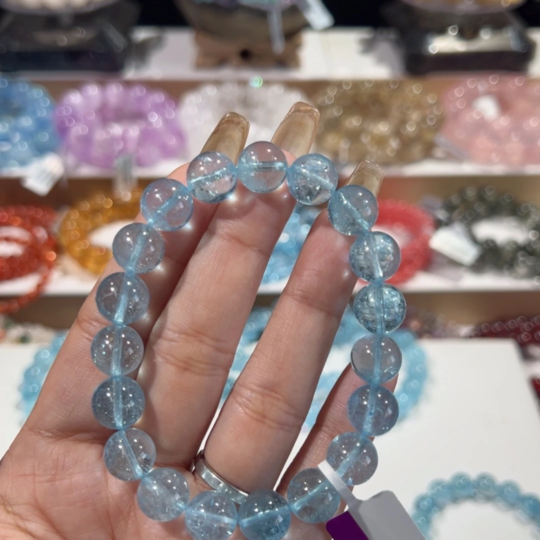 F***J未镶嵌手串托帕石宠粉福利蓝托帕10.6mm