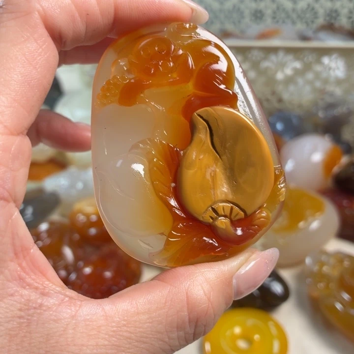 玛瑙/玉髓未镶嵌吊坠(不含链)